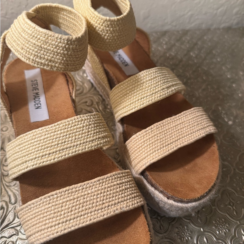Steve Madden Cream Kimmie Espadrille Sandals